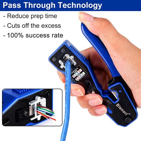 Blenori RJ45 Pass Through Crimp Tool with Mini India | Ubuy