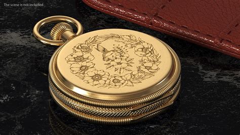 Gold Tiffany Pocket Watch Closed 3D Model $79 - .3ds .blend .c4d .fbx ...