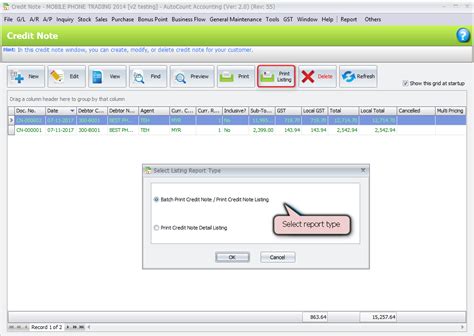 Image result for AutoCount Credit Note