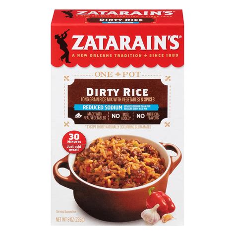 Zatarain's Reduced Sodium Dirty Rice Mix, 8 oz | Central Market ...