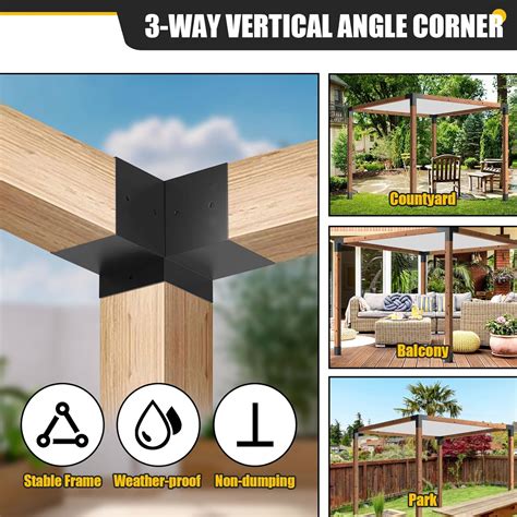 Kinchoix 4x4 Woodworks Pergola Brackets Kit, 3-Way and 4-Way India | Ubuy