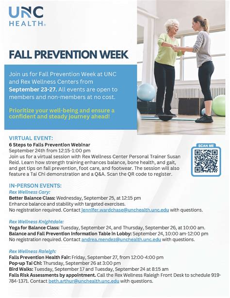 Falls Prevention Awareness Week at UNC Health and UNC Rex Wellness ...