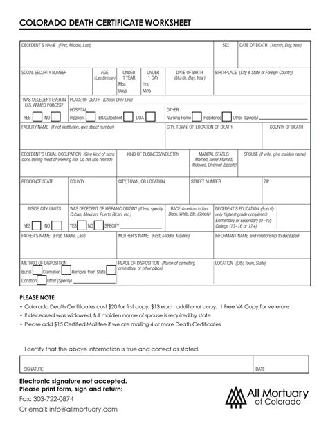 37 Blank Death Certificate Templates [100% FREE] ᐅ TemplateLab