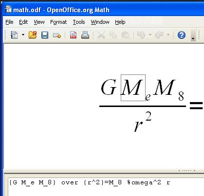 OpenOffice Math 的图像结果