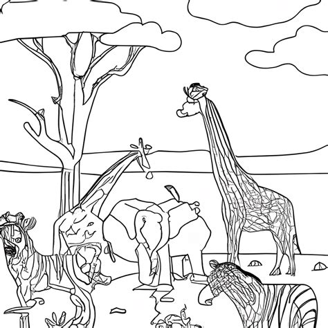 Coloring Pages Of Safari Animals