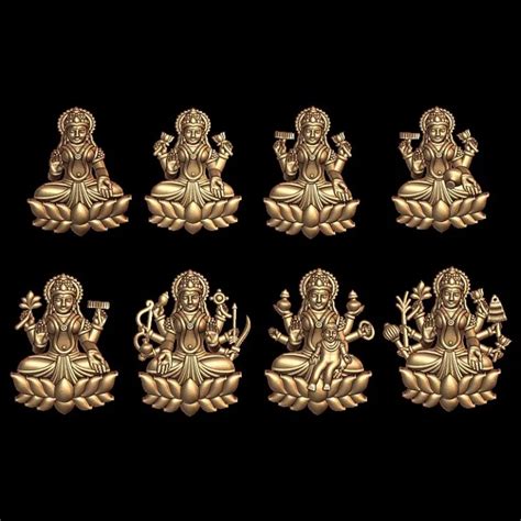 Buy Ashta Lakshmi 3D Model - Goddess Lakshmi Design