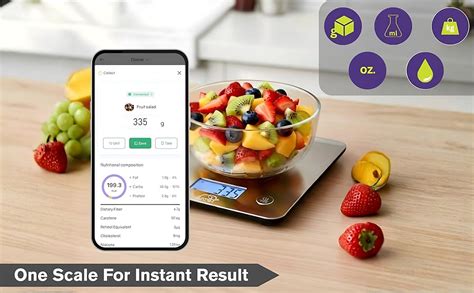 ELEFIT 5kg/11lb Digital Kitchen Scale | High Accuracy Food & Liquid ...