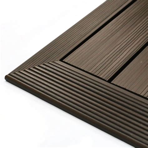 NewTechWood QD-OF-WN QuickDeck Composite Deck Tile Outside Corner Trim ...