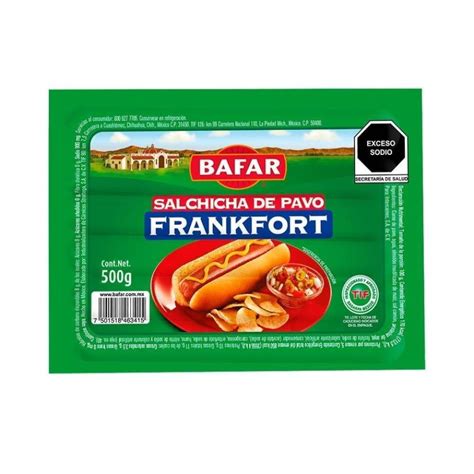 Salchicha de pavo Bafar frankfort 500 g | Walmart