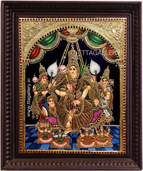 Lalitha Devi & Bala Ganga Tanjore Painting – TTAGALLERY