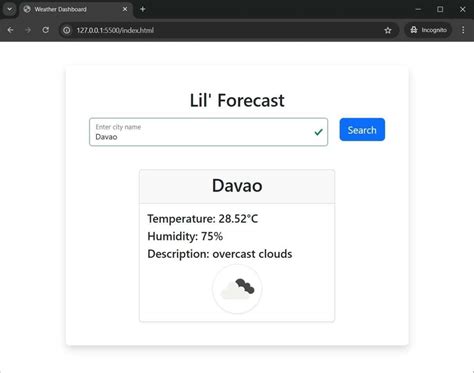 OpenWeatherMap API JavaScript 的图像结果