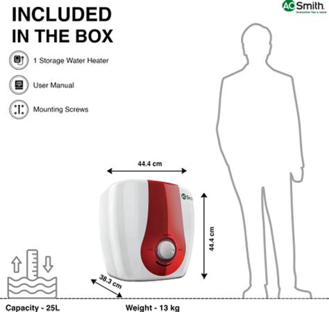 AO Smith SGS-GREEN-025 25 L Storage Water Geyser | 3kW | Vertical | 33% ...