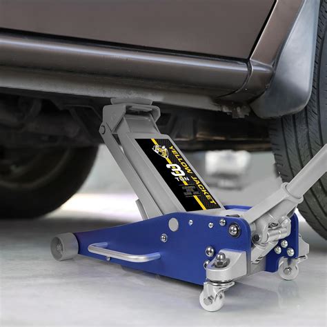 YELLOW JACKET Floor Jack 3 Ton Hydraulic Low Profile Aluminum and Steel ...