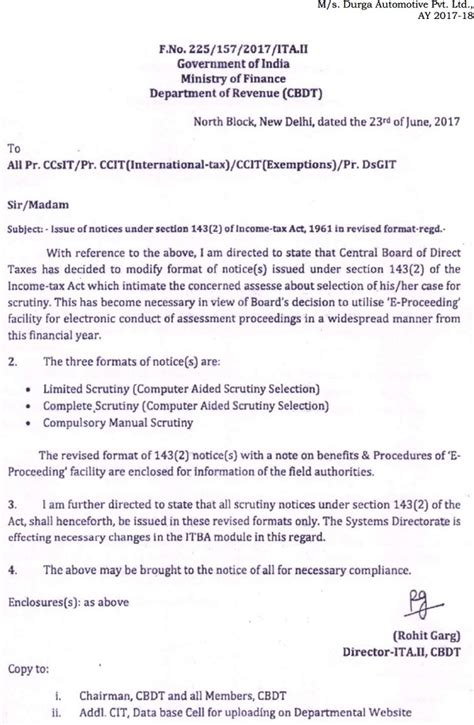 Assessment Order Void Ab Initio as 143(2) Notice Not Mentions Scrutiny Type