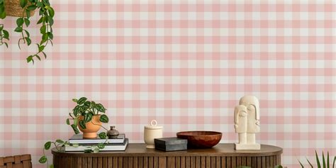 Pink Gingham Wallpaper - Classic and Cute | Happywall
