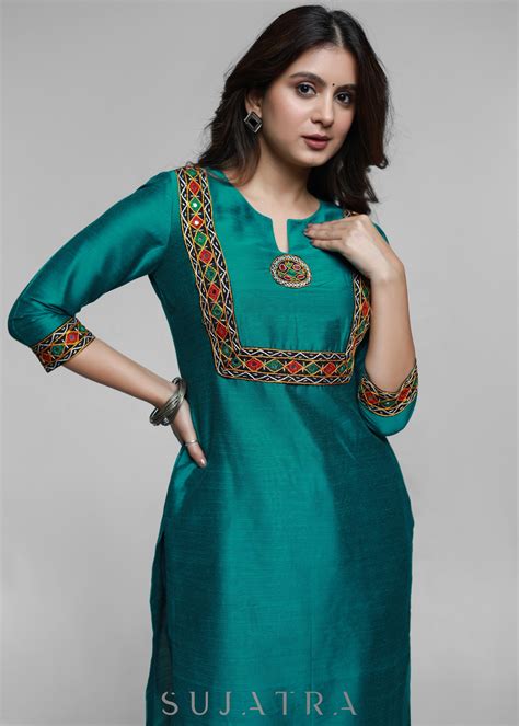 Teal Cotton Silk Pant – Sujatra