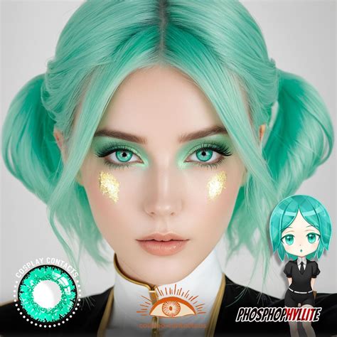 Houseki No Kuni: Phosphophyllite Cosplay Green Contact Lenses - Colored ...