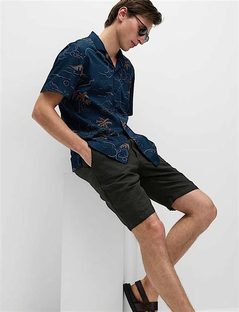Buy Easy Iron Pure Cotton Hawaiian Shirt at Marks & Spencer