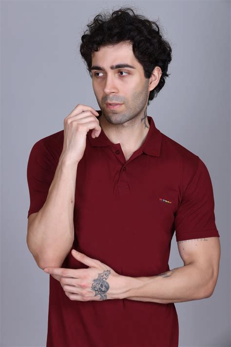 Half Sleeve Polo T-Shirt Maroon Color – DZANT
