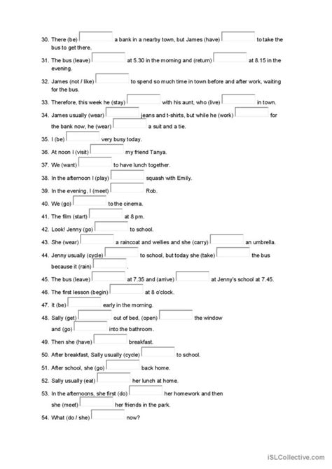 Image result for Ejercicios Con Presente Simple