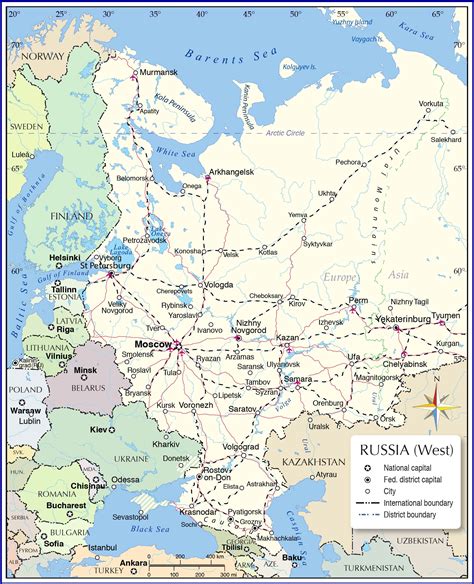 Map of European Russia - Nations Online Project