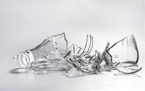 Broken glass bottle. Sharp shards of clear glass. 18844647 Stock Photo at Vecteezy