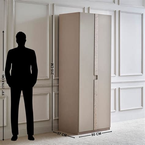 Buy Stellar Elite NXT 2-Door Wardrobe - Greige from Home Centre at just ...