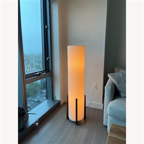 Crate & Barrel Weave Natural Floor Lamp - AptDeco