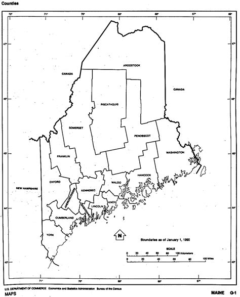 Printable Maine Map