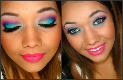 80's neon makeup
