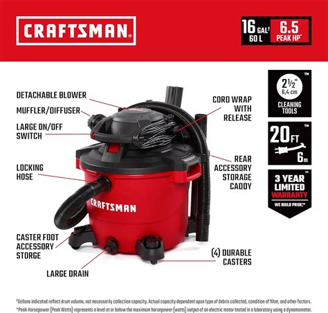 CRAFTSMAN Wet/Dry Vac with Detachable Leaf Blower Review - toolsgrabber.com