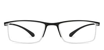 Buy Lenskart READERS | Black Rectangular Half Rim Reading Eyeglasses ...