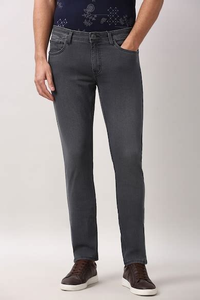 Buy Men Grey Mid Wash Jeans Online - 40015445 | Peter England