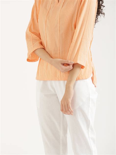 Women Peach Everyday Cotton Top