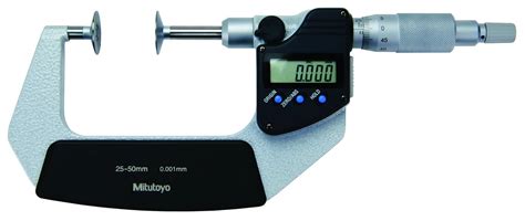 Mitutoyo 369-251 LCD Disk Micrometer, Non-Rotating Spindle, Ratchet ...