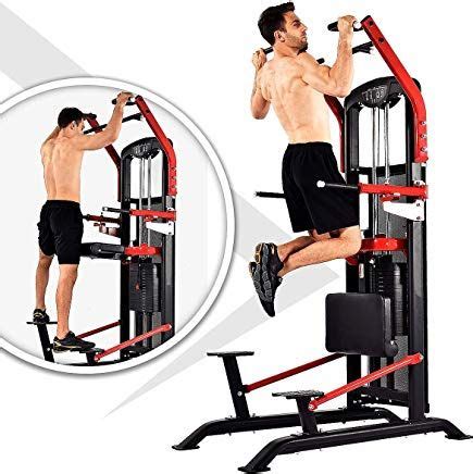 MiM USA Weight Assisted Chin and Dip Machine Dip Chin Assist Arms and ...