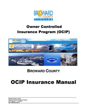Fillable Online broward OCIP Insurance Manual - Broward County ...