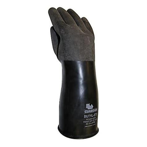 Guardian Manufacturing 51605 Butyl Chemical Resistant Rubber Glove ...