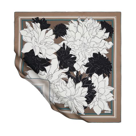 White Mink Charcoal Twill Silk Scarf | Ipekevi