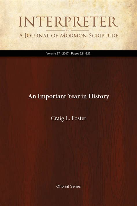 An Important Year in History (Interpreter: A Journal of Mormon ...