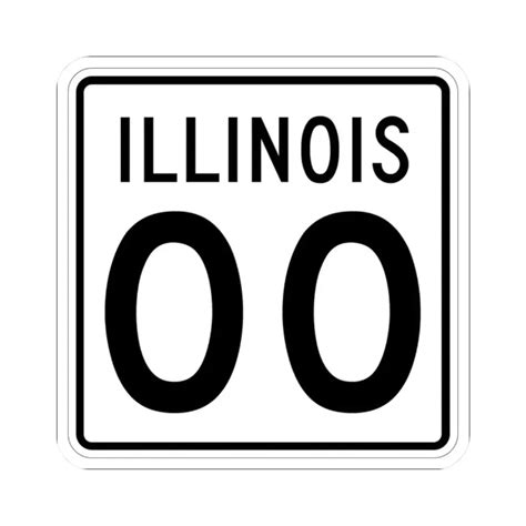 Illinois 00 1960 (Illinois) (Road Sign) STICKER Vinyl Kiss-Cut Decal ...