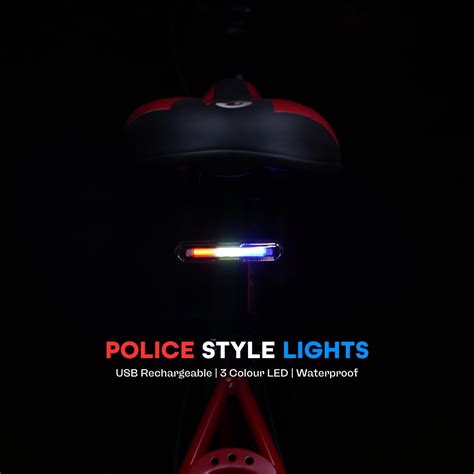 Police Light | Multi-Color USB Tail Light | Gro Club