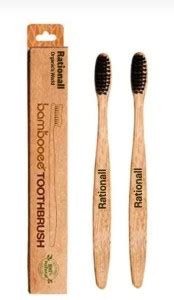Rationall Soft Charcoal Bristles and Pure Bamboo Wood Extra Soft ...
