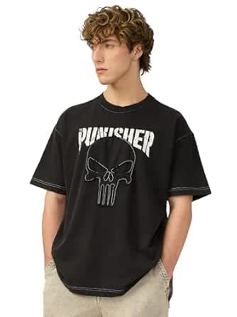 Buy The Souled Store Punisher: Logo Men and Boys Short Sleeves Round ...