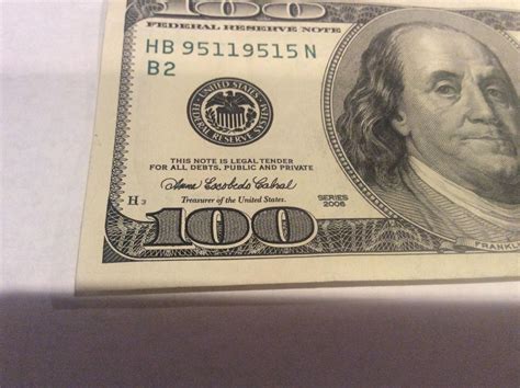 2006 100 dollar bill 3 digit serial number 95119515 crisp circulated ...