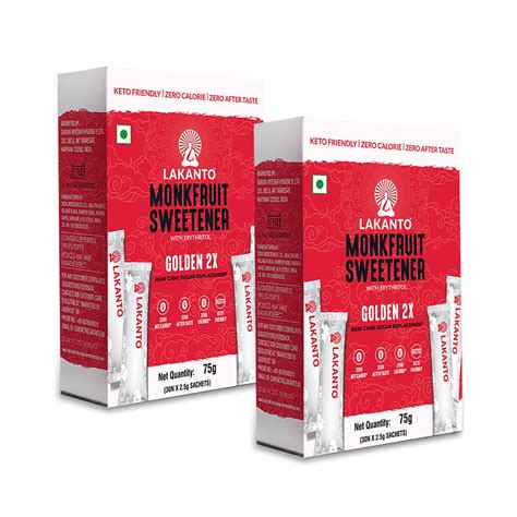 Golden Monkfruit Sweetner 30 Sticks (Pack of 2)