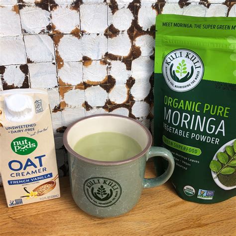 Vanilla Oat Moringa Latte - Kuli Kuli Foods | Vegan drinks recipes ...