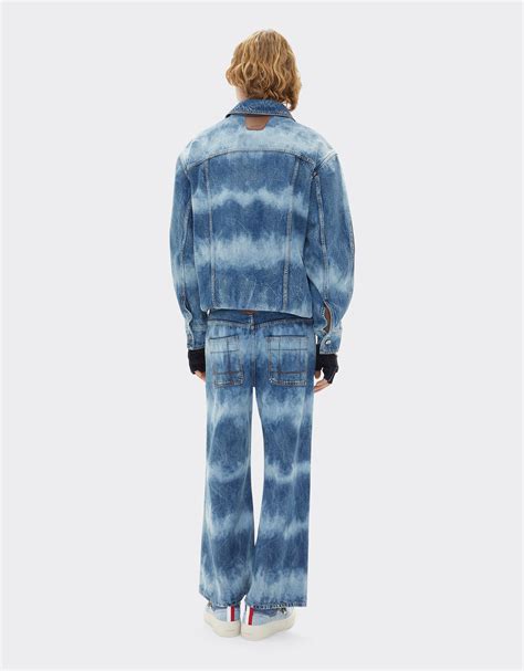 Ferrari x Charles Leclerc tie-dye denim trousers