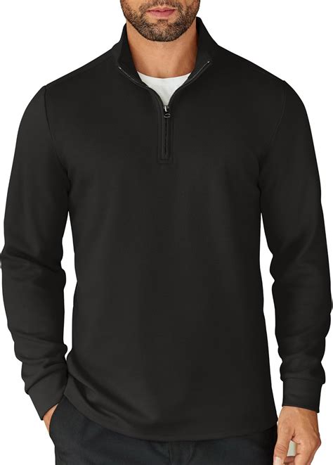 COOFANDY Men's Quarter Zip Up Pullover Lightweight Mock Neck Sweatshirt ...
