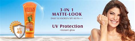 Lotus Herbals Safe Sun 3 In 1 Tinted Daily Sunscreen | Matte Look | SPF ...